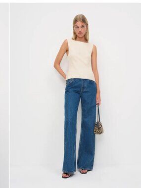 NWT Reformation Dorthea Top Ivory - Size 4